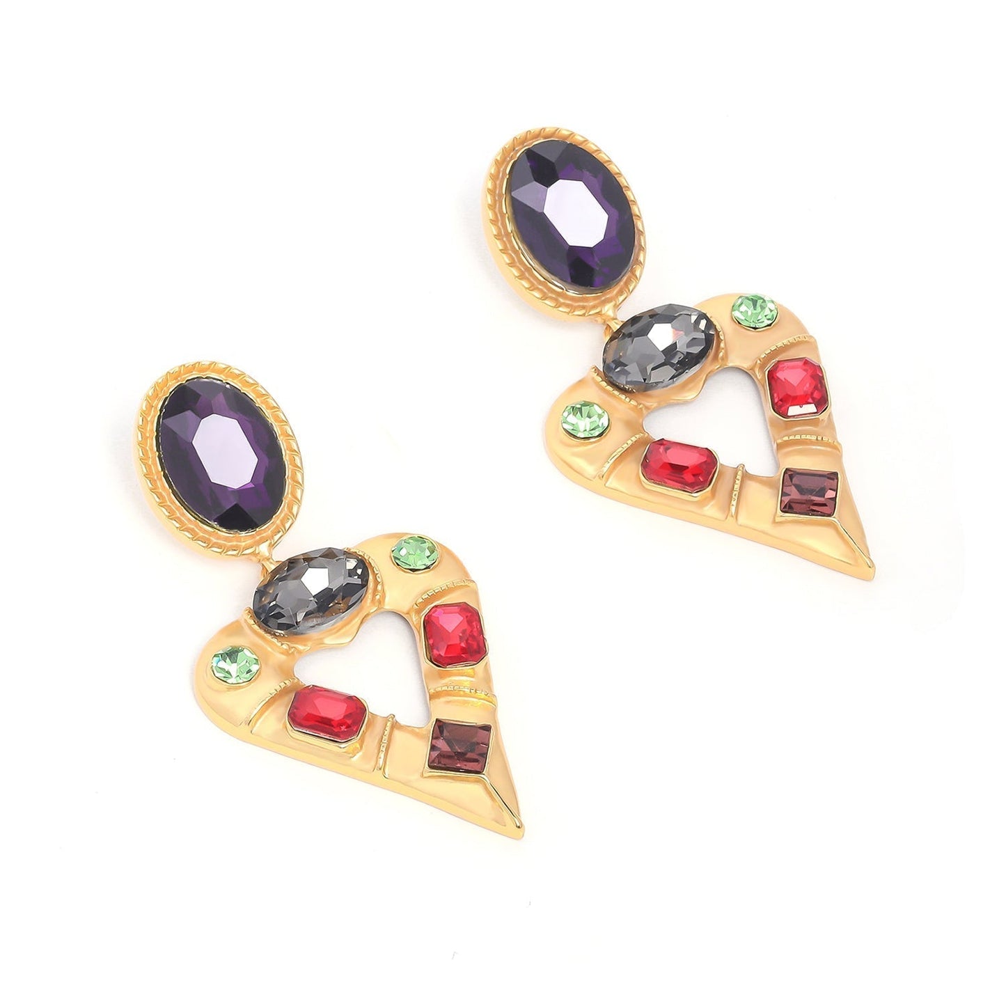 Dark Triangle Drop Earrings