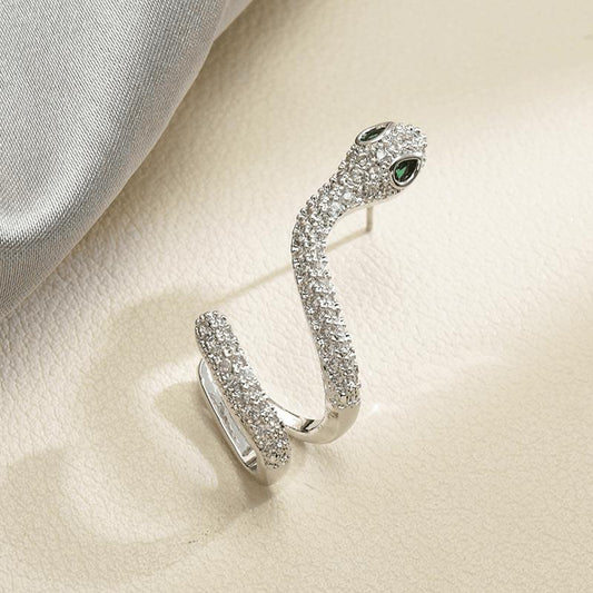 Snake Diamond Stud Earrings