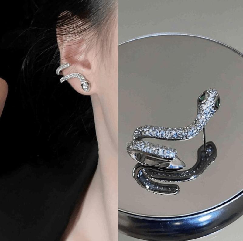 Snake Diamond Stud Earrings