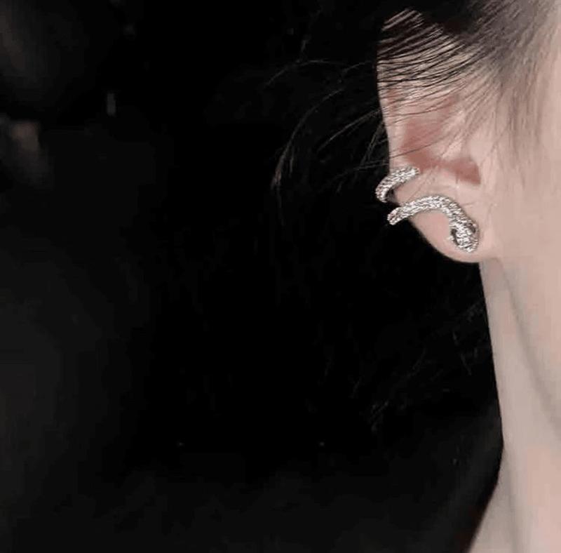 Snake Diamond Stud Earrings